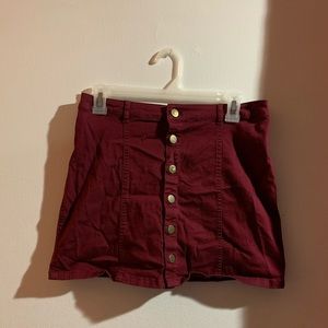 Button up mini skirt